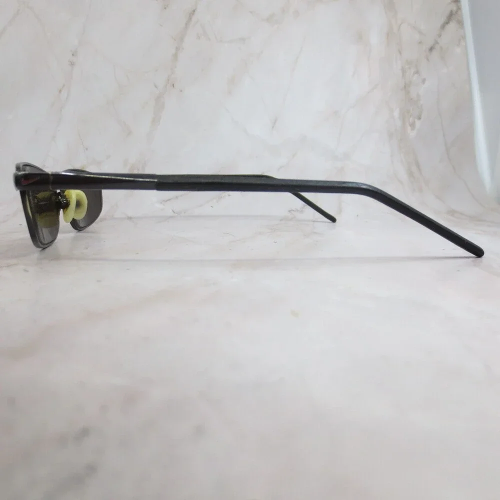 Nike Sunglasses Frame Unisex Adults Polished Black Metal Full Rim Rectangular